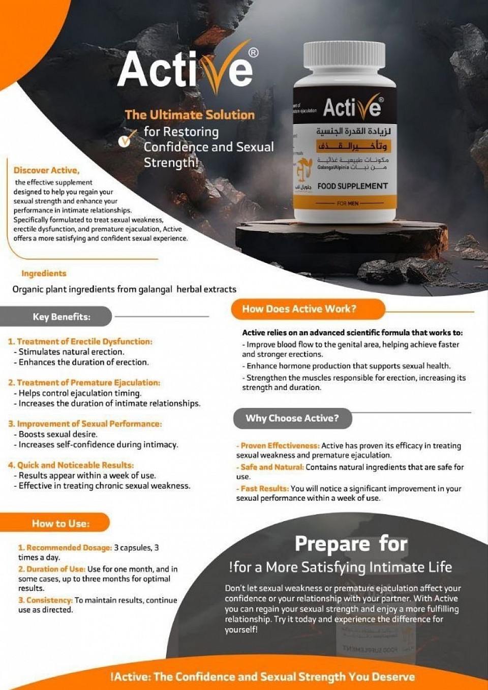 . Active for men